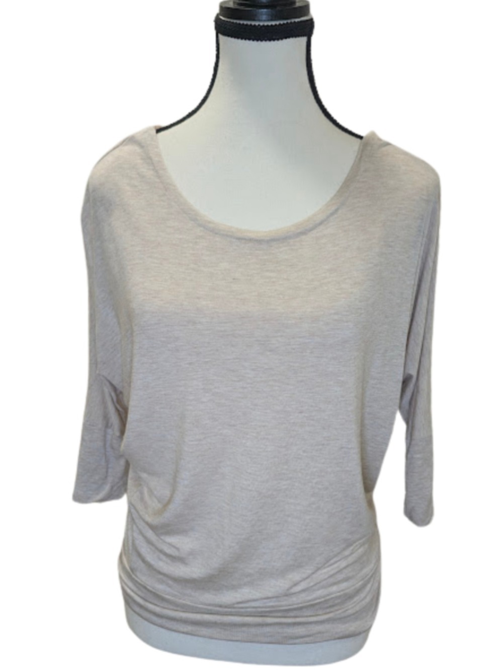 Zenana Outfitters Small Oatmeal Dolman Sleeve Top Boho Minimalist Soft Girl Knit